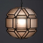 8-Sided Geometric Frosted Glass Hanging Light Fixture - 12