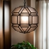 8-Sided Geometric Frosted Glass Hanging Light Fixture - 12