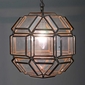 8-Sided Geometric Hanging Clear Glass Light Fixture - 12