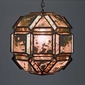 8-Sided Geometric Old Mirror Glass Hanging Light Fixture - 12