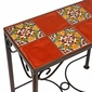 8 Tile Mexican Iron Side Table with Talavera Tile Top