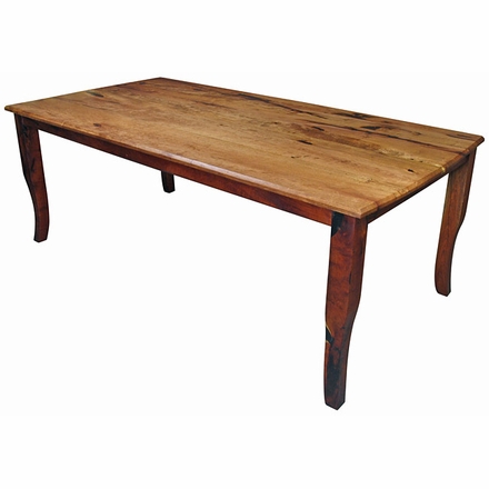 84 inch San Rafael Mesquite Curved Leg Dining Table