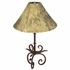 Agave Rustic Iron Table Lamp Pigskin or Rawhide Shade