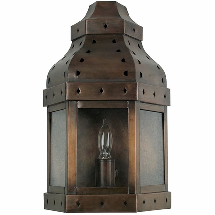 Aged Tin 3-Sided Mexican Wall Sconce