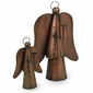 Aged Tin Angel Candleholders