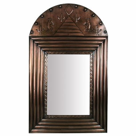 Aged Tin Channel Mirror