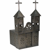 Mexican Aged Tin Church Luminaria