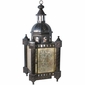 Aged Tin Colonial Light Fixture with Antiqued Mirrored Panels
