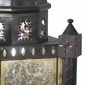Aged Tin Colonial Light Fixture with Antiqued Mirrored Panels
