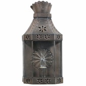 Aged Tin Crown Wall Lantern Sconce