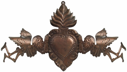 Aged Tin Day of the Dead Heart Door Ornament