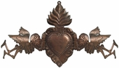 Aged Tin Day of the Dead Heart Door Ornament
