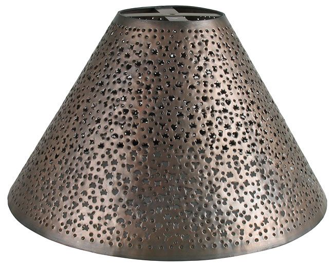 Aged Tin Extra Punched Hanging Shade