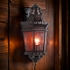 Aged Tin & Glass Colonial Wall Sconce