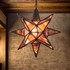 Aged Tin & Glass Mirrored Star Fixture