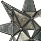 Aged Tin & Glass Mirrored Star Fixture