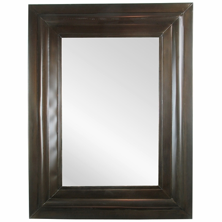 Aged Tin Half Cane Mirror