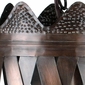 Aged Tin Hanging Crown Light Fixture