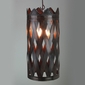 Aged Tin Hanging Crown Light Fixture