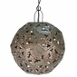 Aged Tin Ornate Globe Fixture