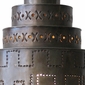 Aged Tin Southwest Cylinder Light Fixture