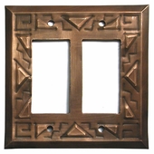Aged Tin Southwest Double Rocker Switchplate