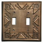 Aged Tin Southwest Double Switchplate