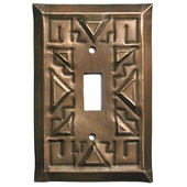 Aged Tin Southwest Switchplates - Single Switch
