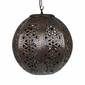 Aged Tin Sphere Hanging Light Fixture with Marbles - 12