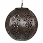 Aged Tin Sphere Hanging Light Fixture with Marbles - 16