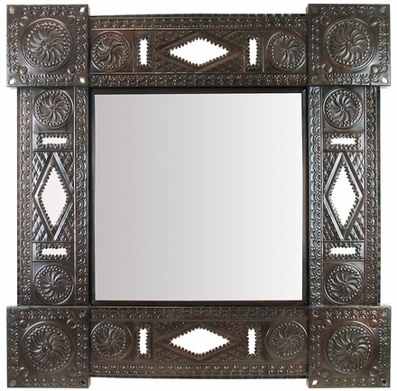 Aged Tin Square Chinese Frame