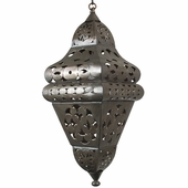 Aged Tin Square Tapered Light Fixture