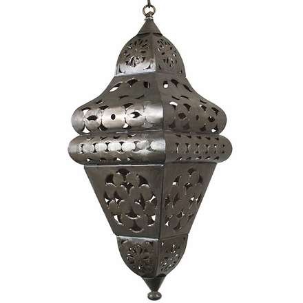 Aged Tin Square Tapered Light Fixture