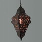 Aged Tin Square Tapered Light Fixture