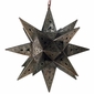 Aged Tin Stained Glass Star Fixture