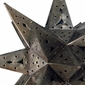 Aged Tin Stained Glass Star Fixture