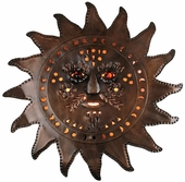 Aged Tin Sunface Wall Sconce