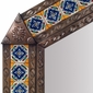 Aged Tin & Tile Hex Mirror