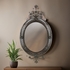 Aged Tin X-Large Oval Mirror