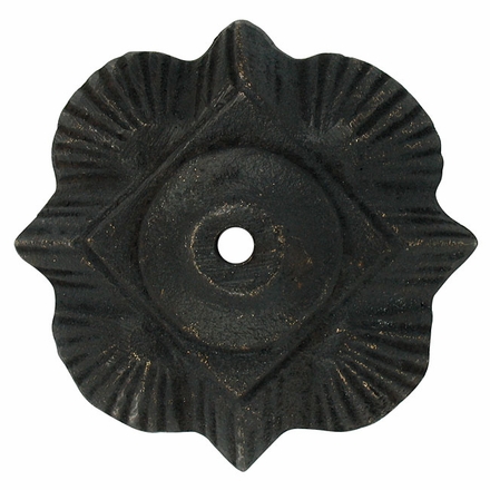 Antique Bronze Clover Rosettes with Bronze Nailheads - 1 Pair