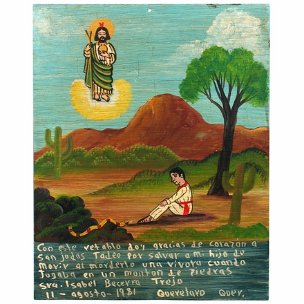 Antiqued Mexican Retablo with Story