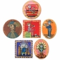 Assorted Day of the Dead Tin Retablo Ornaments - Set of Two