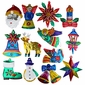 Assorted Mexican Painted Christmas Ornaments - Per Dozen