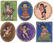 Assorted Tin Retablo Angel Ornaments - Set of Two