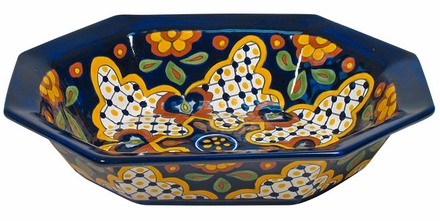 Assorted Traditional Octagonal Talavera Bowl