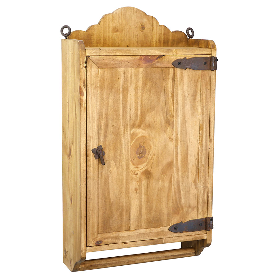 Bathroom Wall Mount Rustic Pine Medicine with Towel Bar