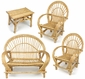 Bent Twig Patio Furniture 4-Piece Set - 2 Chairs, Loveseat and Small Table