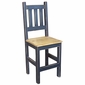 Black Painted Wood Bistro Table Set with 4 Chairs