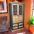 Black Painted Wood Wardrobe with Spindle Doors