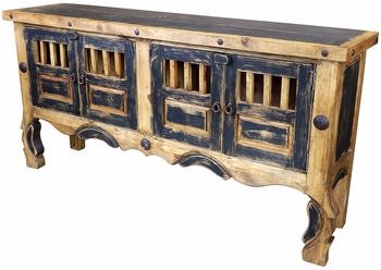 Black Painted Wood Yugo Buffet - 4 Doors